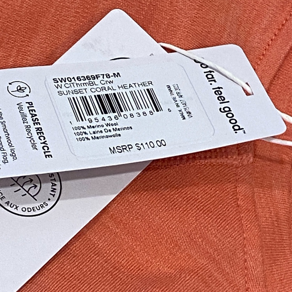 Smartwool sunset coral Women's Classic All-Season Merino Base Layer Long Sleeve - Picture 12 of 13